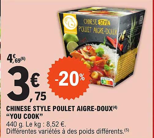 chinese style poulet aigre-doux "you cook"