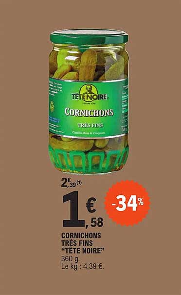 cornichons très fins "tête noire"