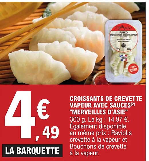 Croissants De Crevette Vapeur Avec Sauces "merveilles D'asie"