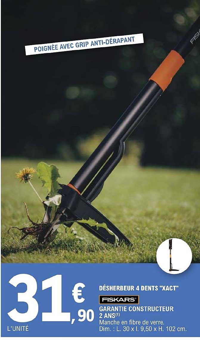 désherbeur 4 dents "xact" fiskars