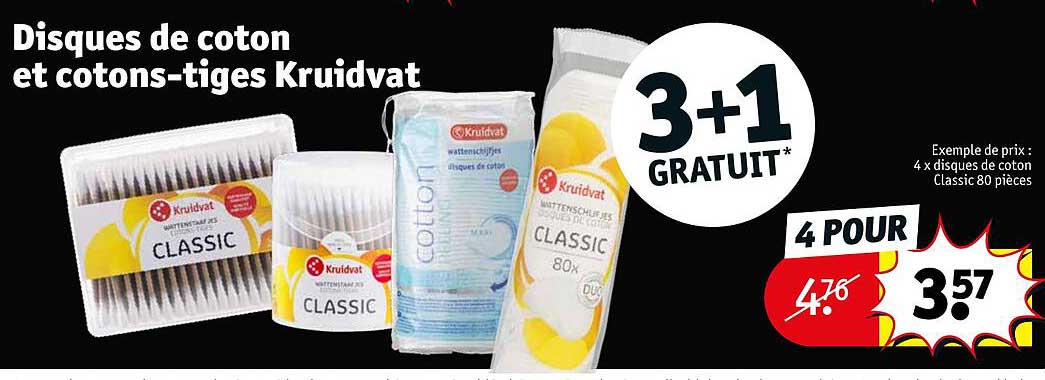 Disques De Coton Et Cotons-tiges Kruidvat