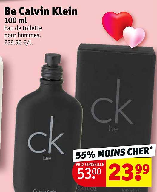 Eau De Toilette Pour Hommes Be Calvin Klein 100 Ml