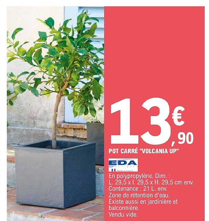 Eda Pot Carré "volcan Up"