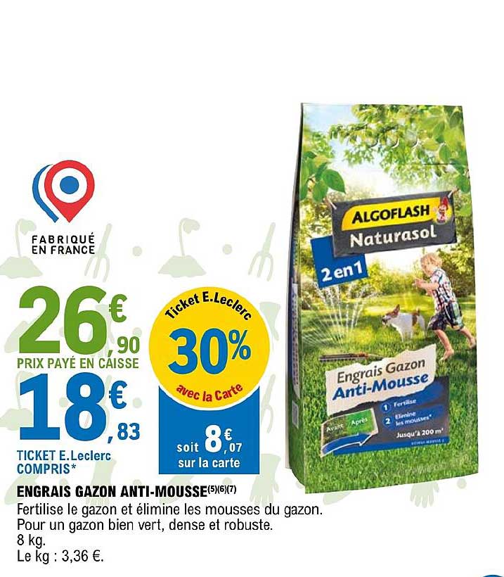 engrais gazon anti-mousse