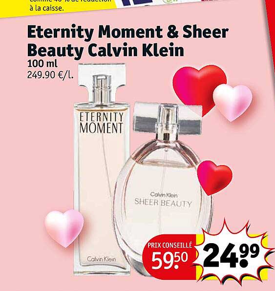 eternity moment & sheer beauty calvin klein