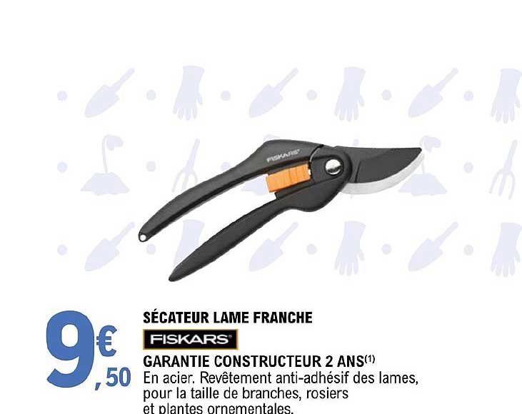 fiskars sécateur lame franche