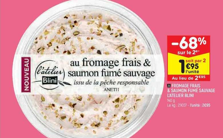 fromage frais & saumon fumé sauvage l'atelier blini