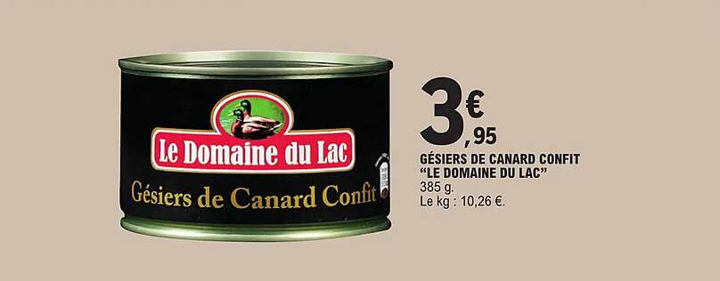 gésiers de canard confit "le domaine du lac"