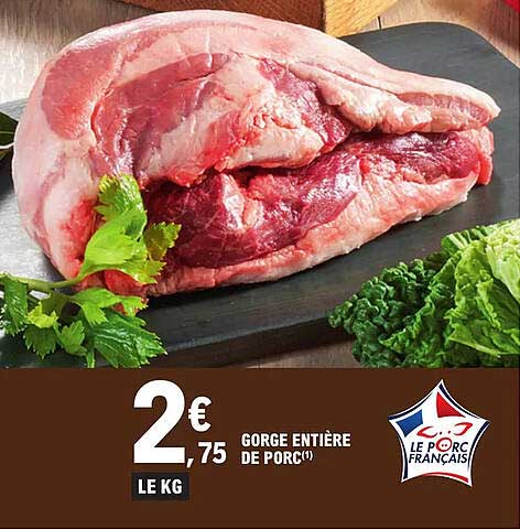gorge entière de porc