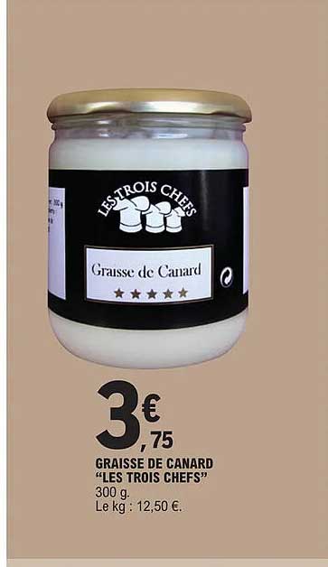 graisse de canard "les trois chefs"