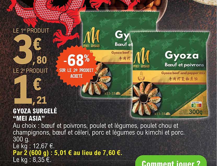 gyoza surgelé "mei asia"