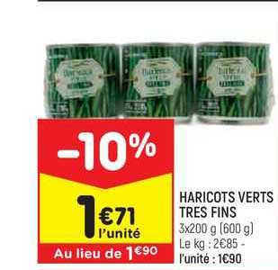 haricots verts très fins