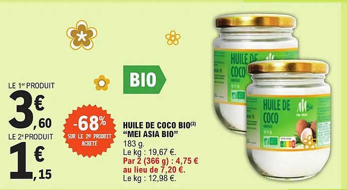 huile de coco bio "mei asia bio"