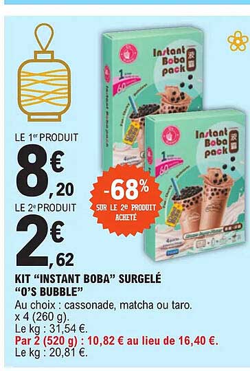 kit "instant boba" surgelé "o's bubble"