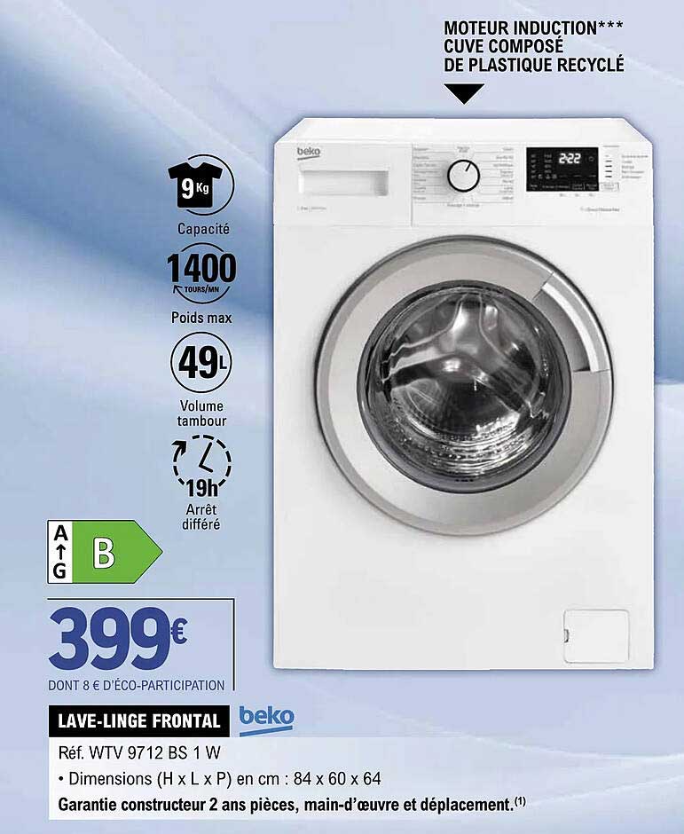 lave-linge frontal beko