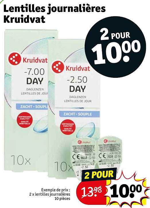 lentilles journalières kruidvat