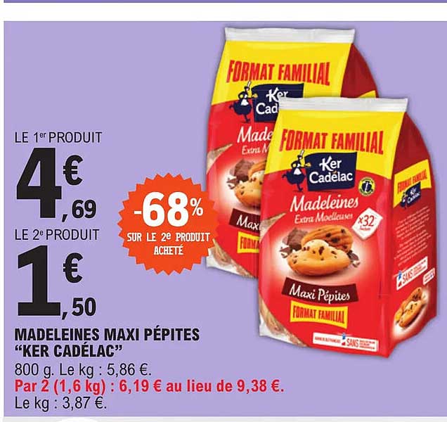 madeleines maxi pépites "ker cadélac"