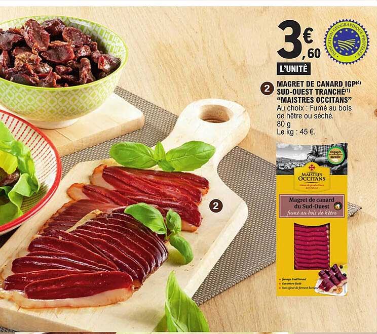 magret de canard IGP sud-ouest tranché "maistres occitans"