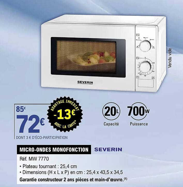 micro-ondes monofonction severin