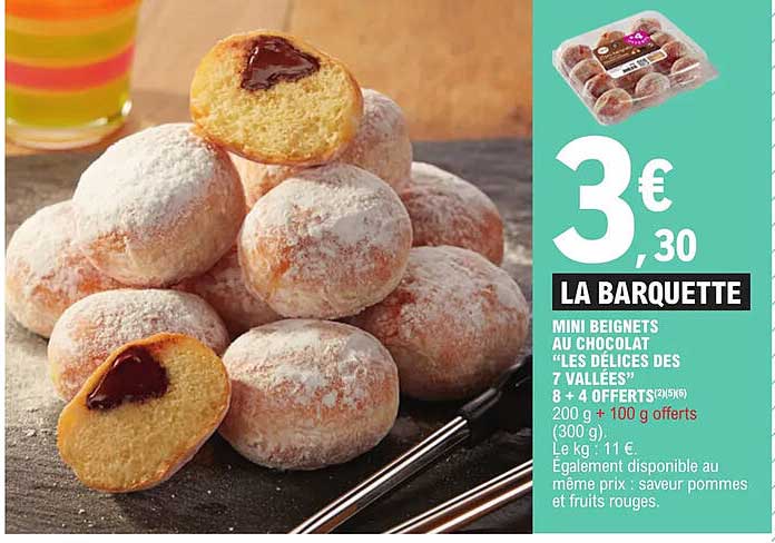 mini beignets au chocolat "les délices des 7 vallées" 8 + 4 offerts