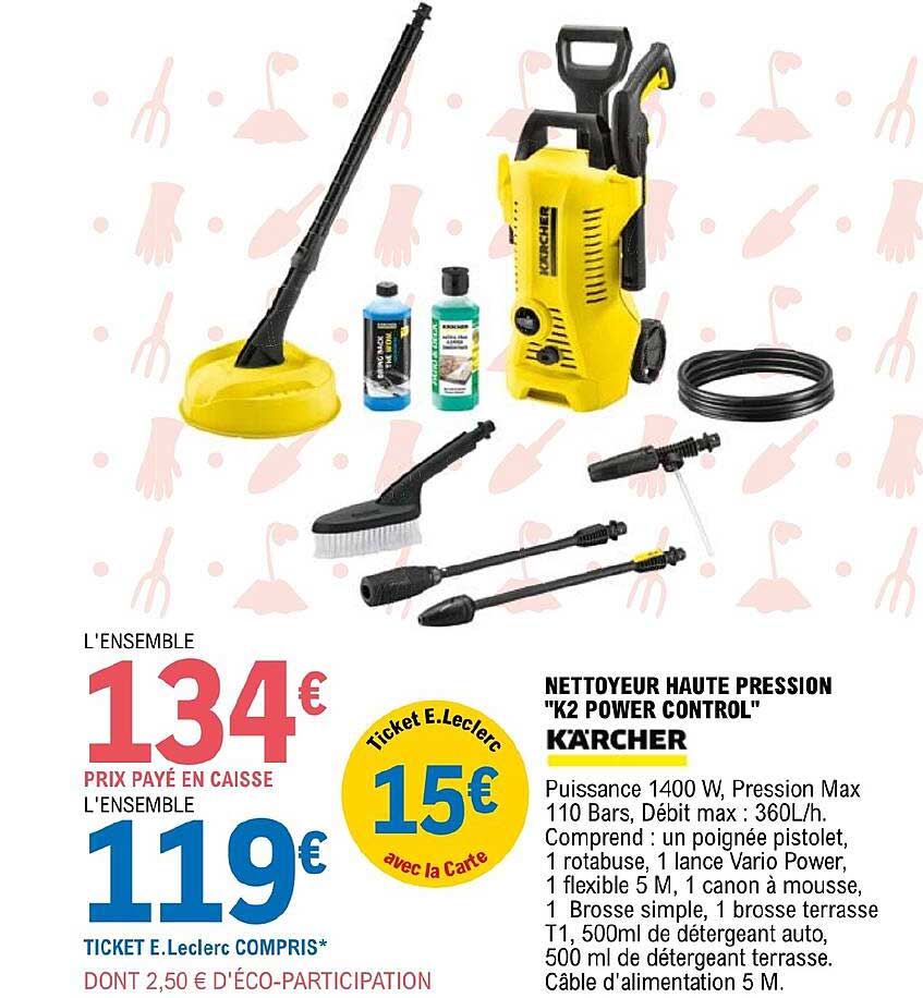 Nettoyeur Haute Pression "k2 Power Control" Kärcher