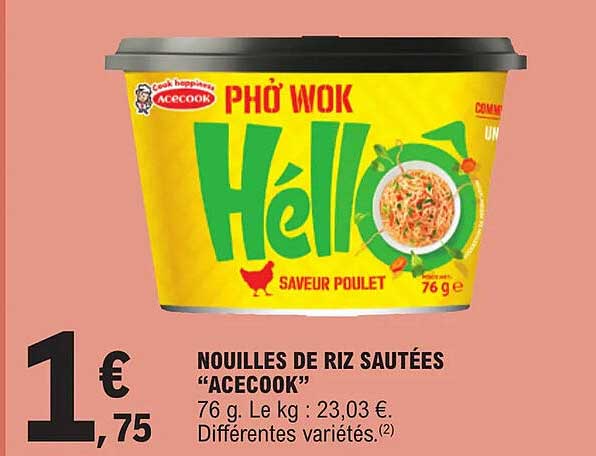 nouilles de riz sautés acecook