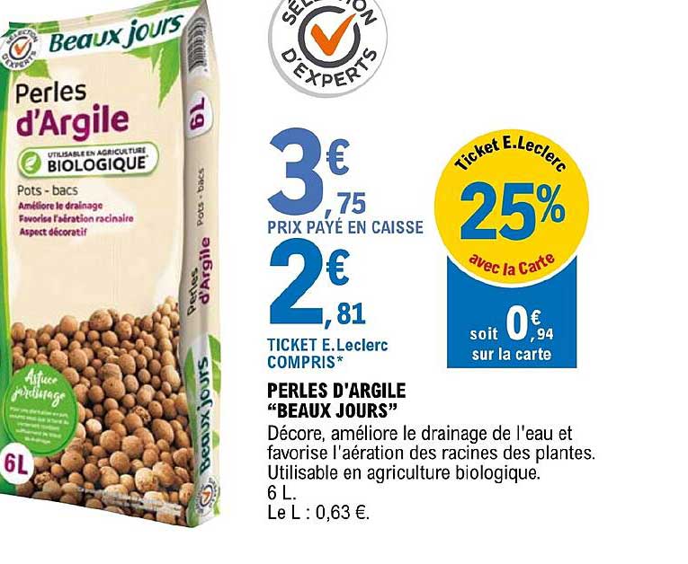 perles d'argile "beaux jours"