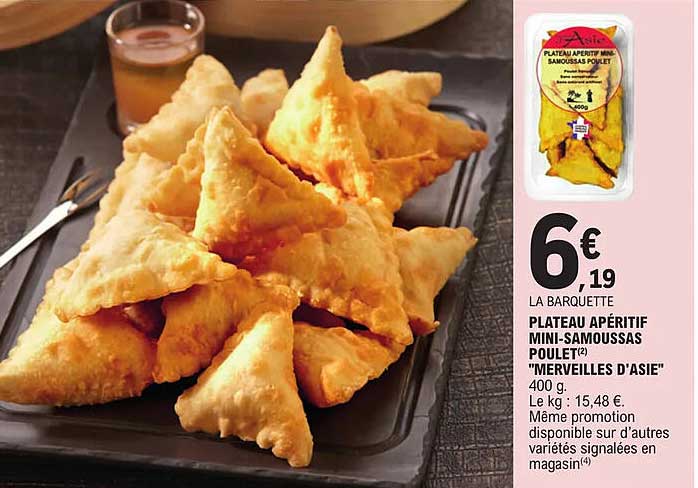 plateauu apéritif mini-samoussas poulet "merveilles d'asie"