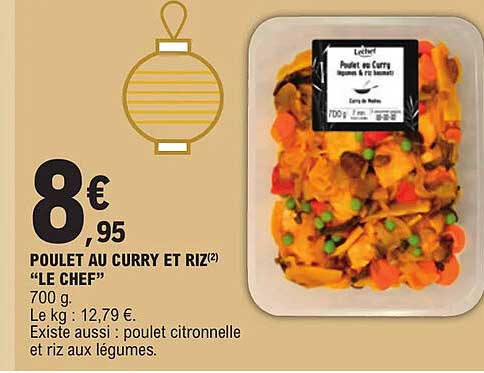 Poulet Au Curry Et Riz "le Chef"