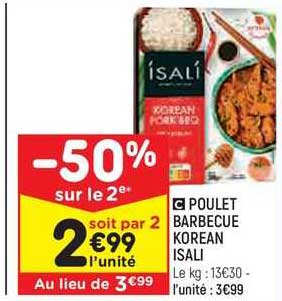 poulet barbecue korean isali