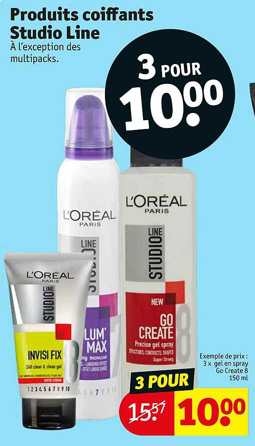 produits coiffants studio line