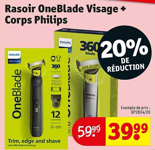 Rasoir OneBlade Visage + Corps Philips