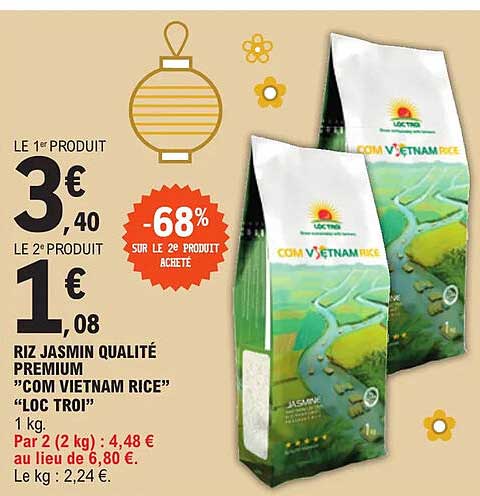 riz jasmin qualité premium "com vietnam rice" "loc troi"