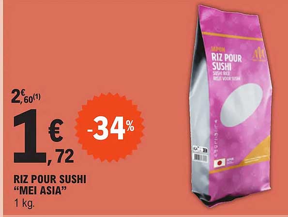 riz pour sushi "mei asia" -34%