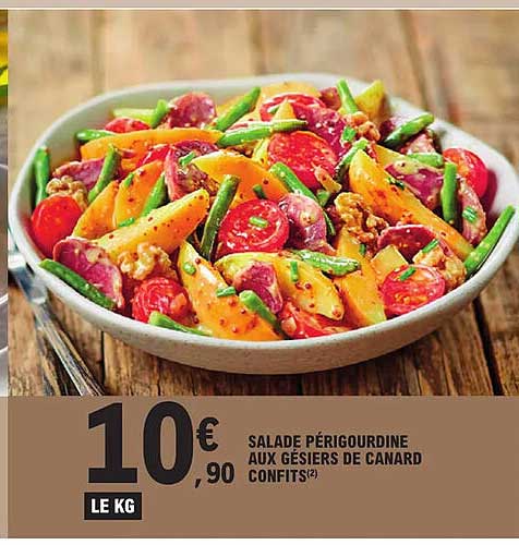 salade périgourdine aux gésiers de canard confits