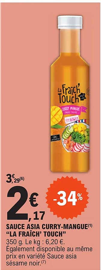 sauce asia curry-mangue "la fraîch'touch"