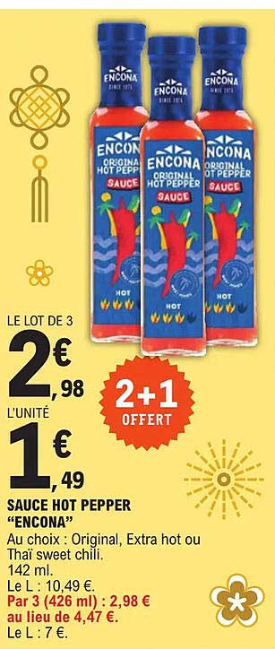 sauce hot pepper "encona"
