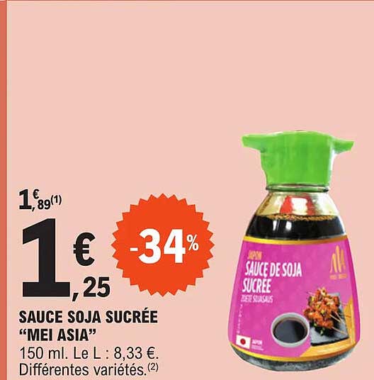 sauce soja sucrée  "mei asia"