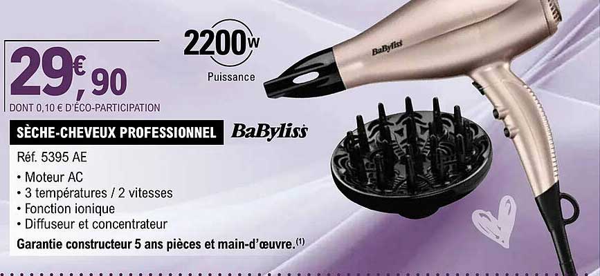 sèche-cheveux professionnel babyliss