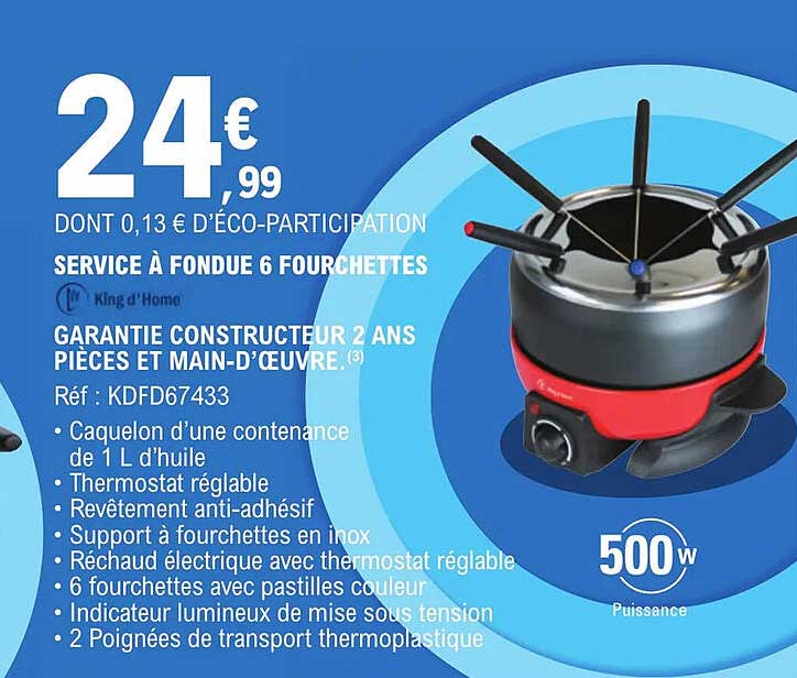 service à fondue 6 fourchettes king d'Homme