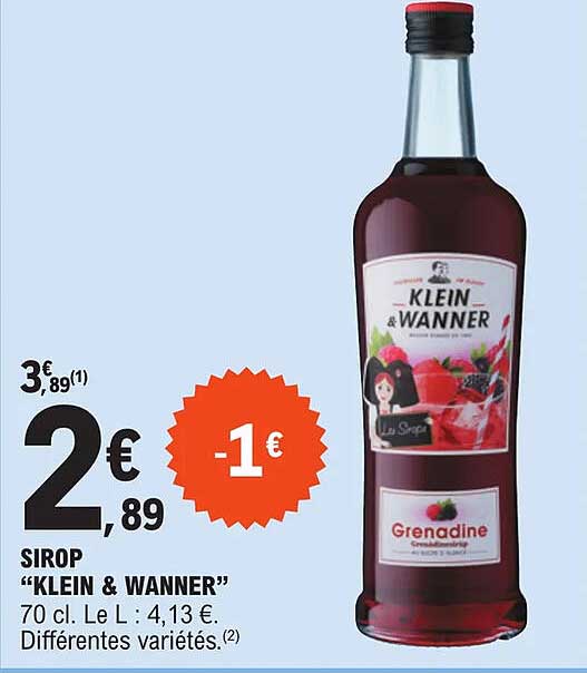 sirop "klein & wanner"