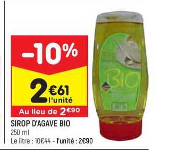 sirop d'agave bio