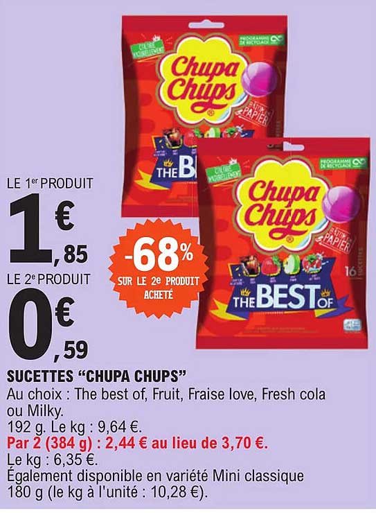 sucettes "chupa chups"