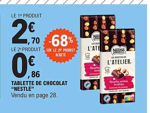 Tablette De Chocolat Nestlé
