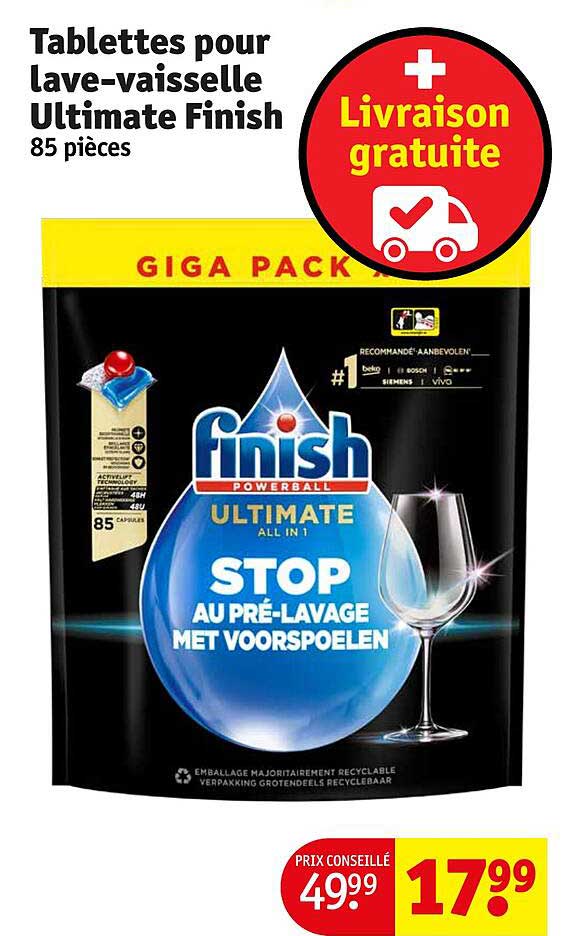 tablettes pour lave-vaisselle ultimate finish