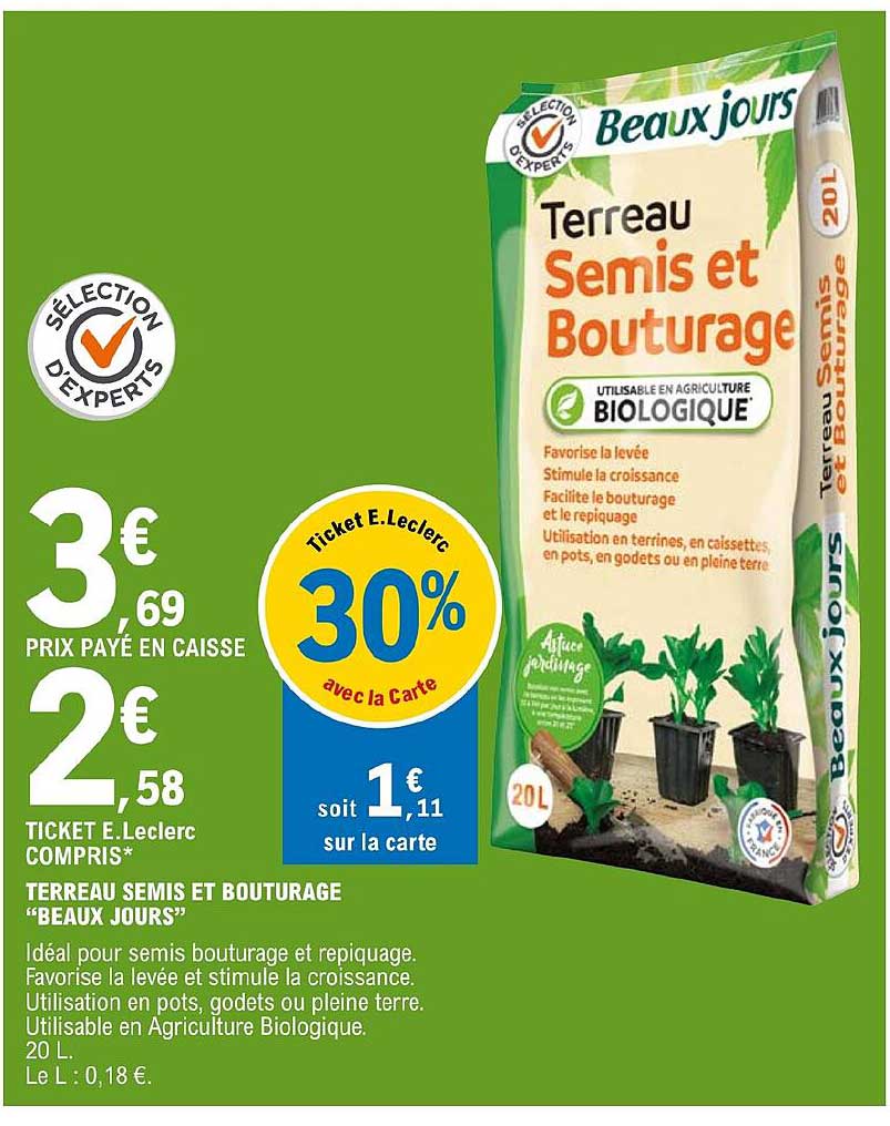 terreaux semis et bouturage "beaux jours"