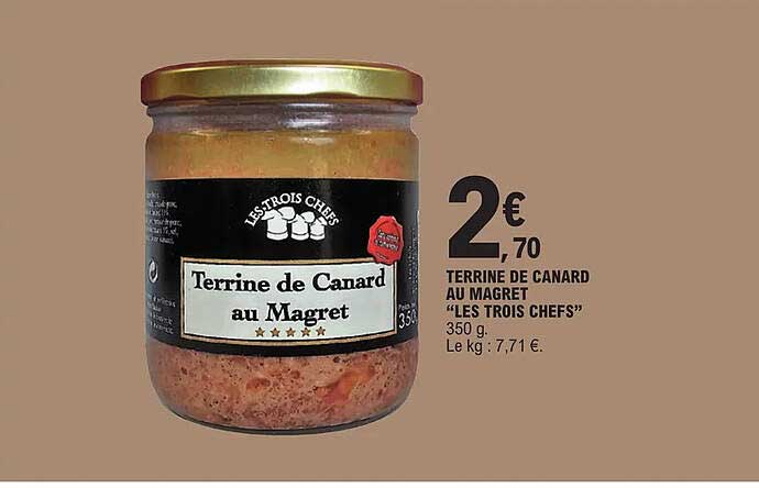 terrine de canard au magret "les trois chefs"