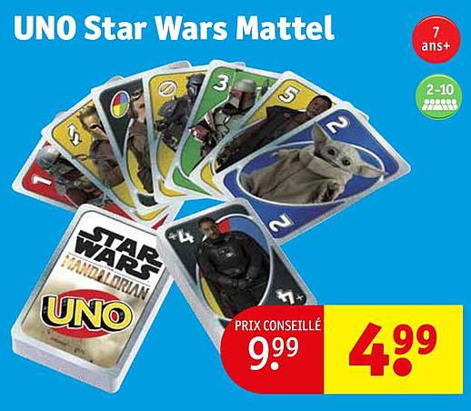 uno star wars mattel