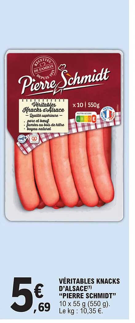 véritables knacks d'alsace "pierre schmidt"