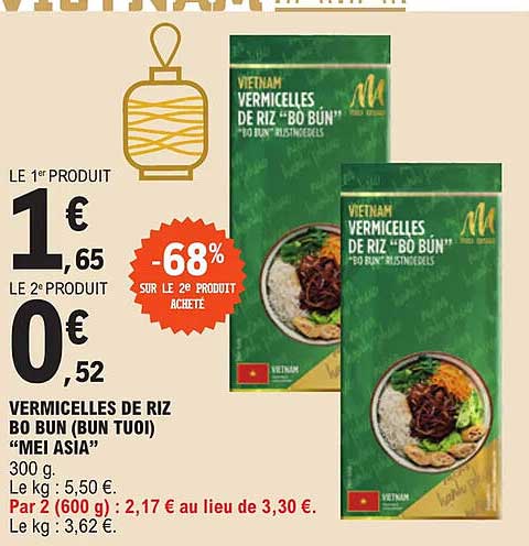 vermicelles de riz bo bun (bun tuoi) "mei asia"